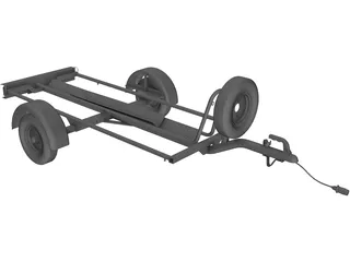 Motorcycle Trailer 3D Model