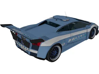 Lamborghini Gallardo Italian Police 3D Model