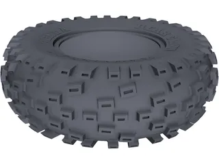 Tire 12x6 inch 3D Model