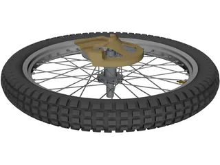 Wheel Bike Front 3D Model