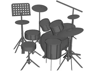 Drum Kit 3D Model