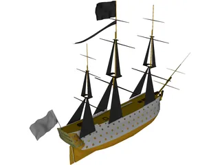 Galleon 3D Model