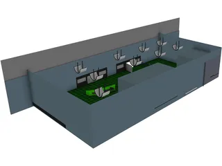 Car Dealer Showroom 3D Model