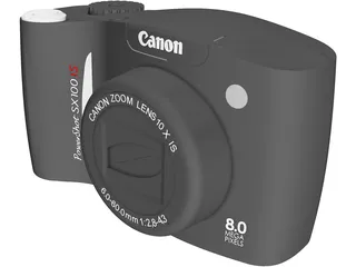 Canon SX120 IS Powershot 3D Model