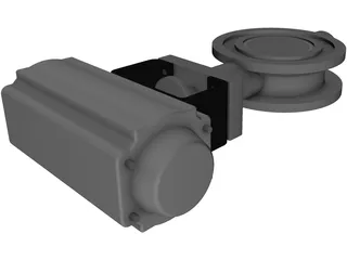 Butterfly Valve 3D Model