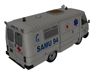 Ambulance Peugeot 3D Model