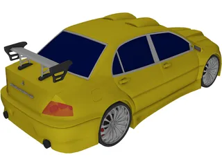 Mitsubishi Lancer Evo VII [Tuned] 3D Model