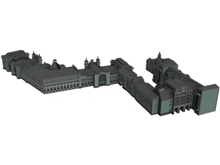 Russian Train Station in Moscow 3D Model