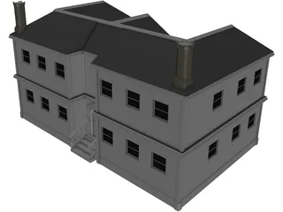 2-Story Vacation House 3D Model