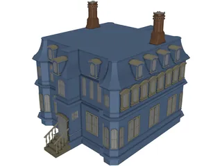 2-Story Victorian House 3D Model