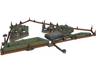 Moscow Kremlin City Center 3D Model