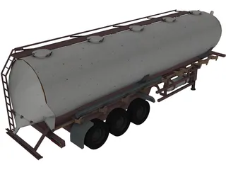 Tanker Trailer 3D Model