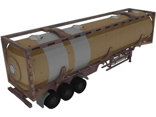 Tanker Trailer 3D Model