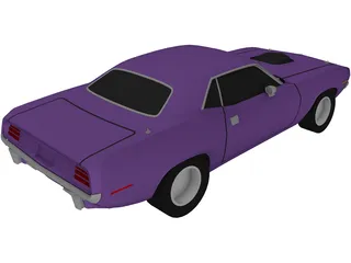 Plymouth Cuda 440 (1973) 3D Model