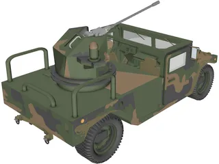 Hummer H1 Army 3D Model