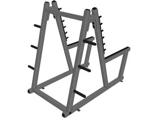 Squat Half Rack 3D Model