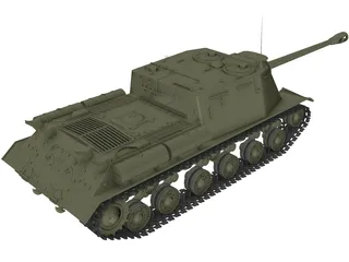 ISU-122S 3D Model