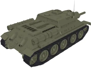 SU-122 3D Model