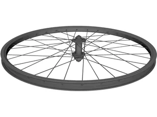 Front Bicycle Wheel Mavic Rim Shimano Hub 3D Model