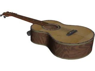 Ukulele Guitar 3D Model