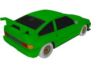 Honda CRX 3D Model