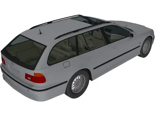 BMW 528i Touring (2001) 3D Model