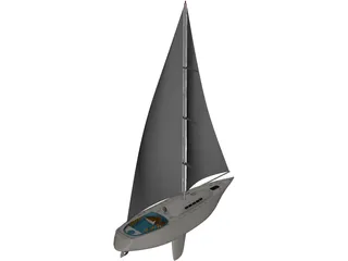 Plam Boat 3D Model