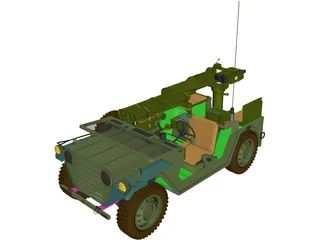 M151 A2 [+Tow Missile Launcher] 3D Model