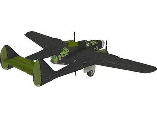 Northrop P-61A Black Widow 3D Model