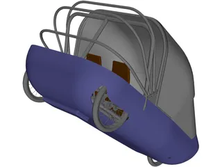 Human/electric side by side recumbent vehicle 3D Model