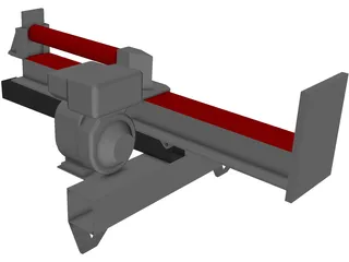 Horizontal/vertical log splitter 3D Model