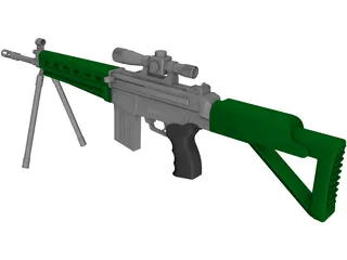 H&K G3 3D Model