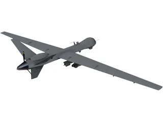 General Atomics MQ-9 Reaper UAV Drone 3D Model