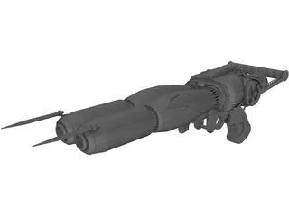 Caster Gun 3D Model
