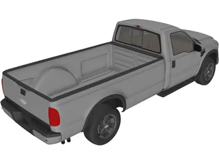 Ford F-250 Regular Cab (2009) 3D Model