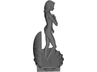 Aphrodite in Shell 3D Model