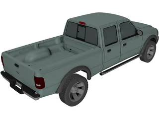 Ford Ranger XLT Crew Cab (2005) 3D Model