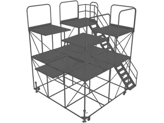 CL-215 Maintenence Scaffold 3D Model