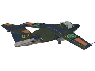 SAAB 105 SK60 3D Model