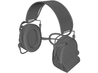 Peltor MT15H69FB-09 Com-Tac II Headset 3D Model