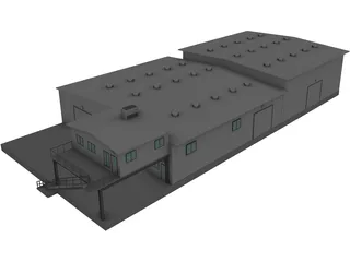 Oil Factory 3D Model