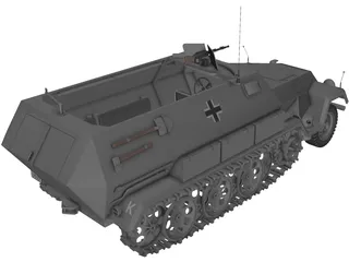 SdKfz 251/1 Hanomag 3D Model