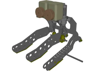 Tilton Floor-Mount Pedal Assembly 3D Model