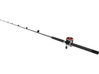 Penn Deep Sea Fishing Rod Reel Combo 3D Model