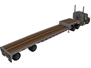 Peterbilt with Reitnouer Trailer 3D Model