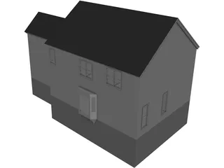 House with 2 Separate Garages 3D Model