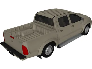 Toyota Hilux Extended Cab 3D Model