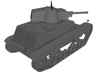 Polish Tank (1939) 3D Model