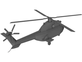 Eurocopter AS-332 Super Puma 3D Model