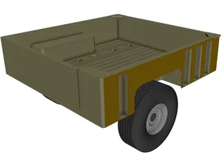 Military Trailer 3D Model